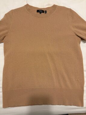 Theory Men's Crewneck Sweater in Camel Tan